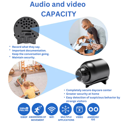Compact Surveillance Camera – HD 1080p with WiFi and Night Vision 1
