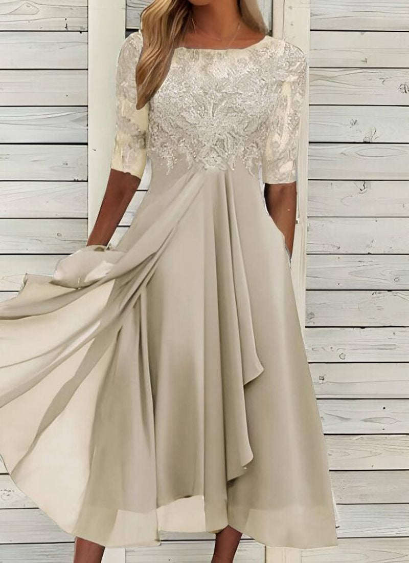 Women's Summer Elegant Floral Midi Dress | Ideal for Summer