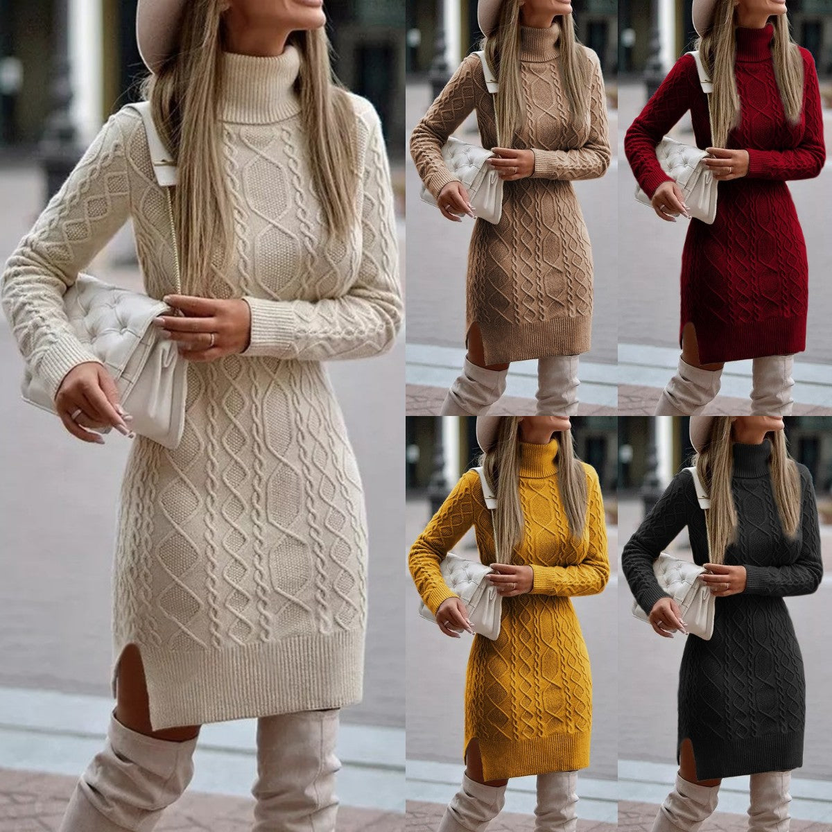 Beige, Brown, Red, Yellow, Black
