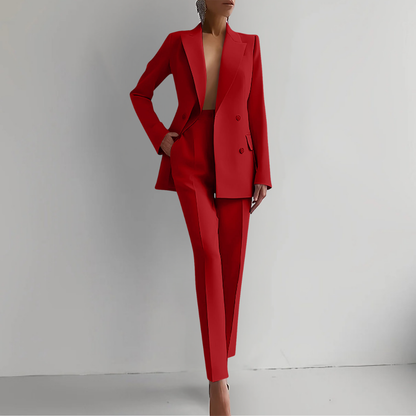 Elegant Solid Color Blazer Set for Women | Ideal for All Seasons