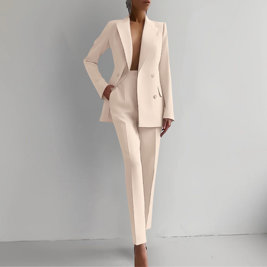 Elegant Solid Color Blazer Set for Women | Ideal for All Seasons