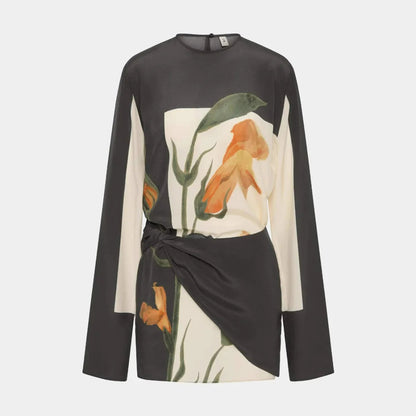 Constance Floral Twist Cocktail Mini Dress - Image 3