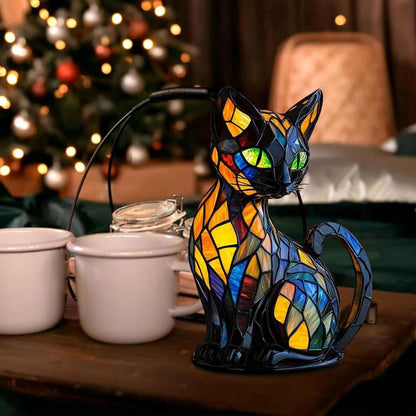 Handmade Cat Lamp Decorative Accent Gift 2