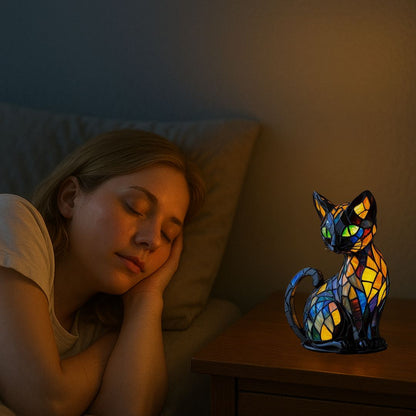 Handmade Cat Lamp Decorative Accent Gift 5