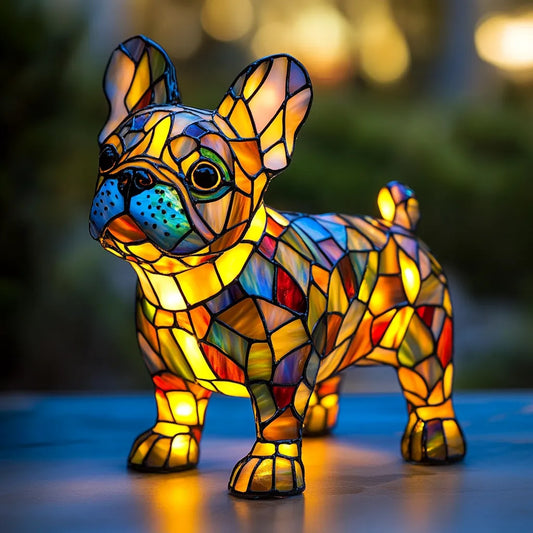 Handmade Dog Lamp Light Gift 1