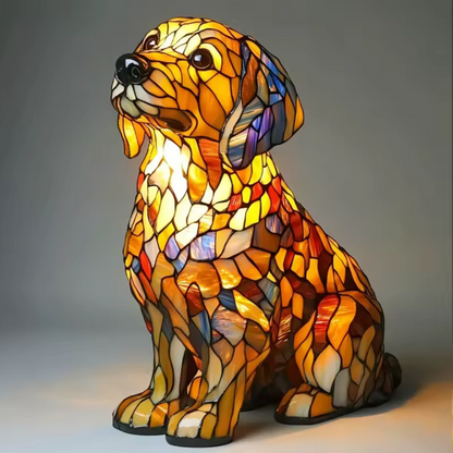 Handmade Dog Lamp Light Gift 12