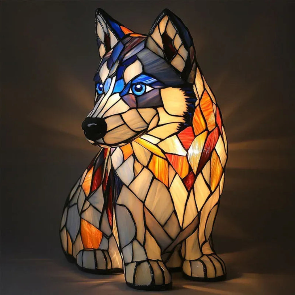 Handmade Dog Lamp Light Gift 13