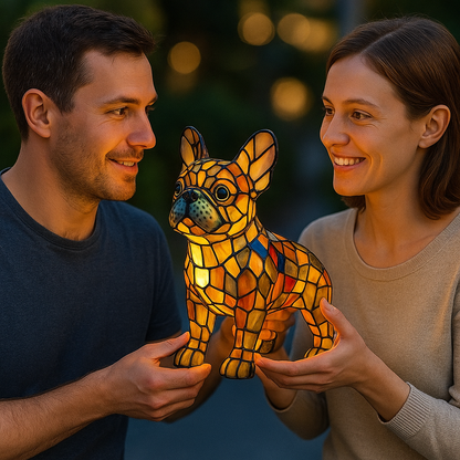 Handmade Dog Lamp Light Gift 3