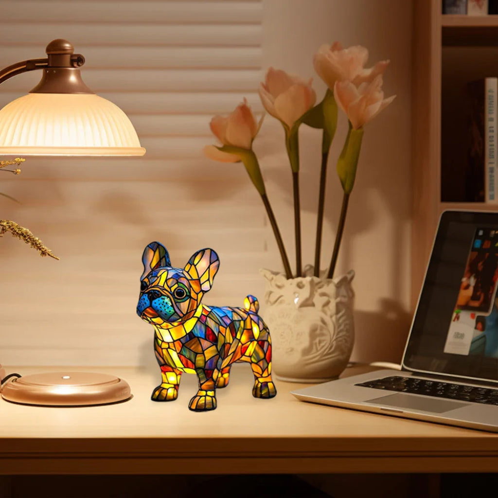 Handmade Dog Lamp Light Gift 4
