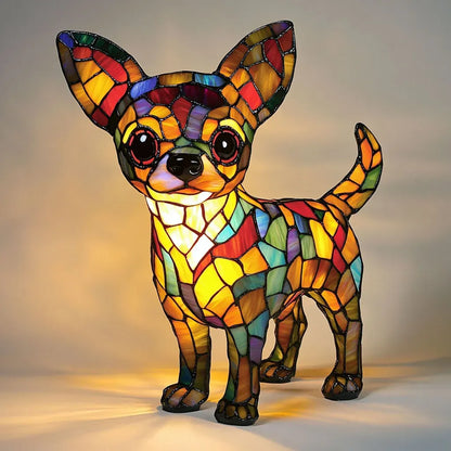Handmade Dog Lamp Light Gift 8