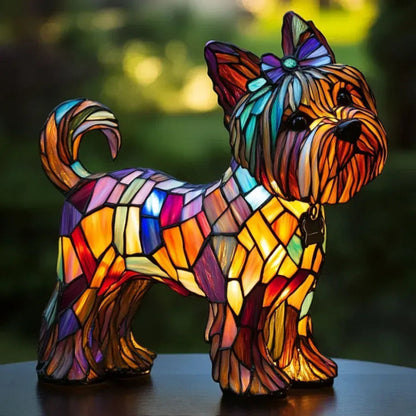 Handmade Dog Lamp Light Gift 9