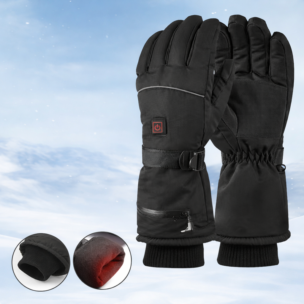 Heated Gloves Waterproof USB Rechargeable Ski Hiking Mittens