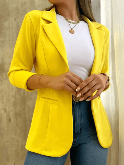 Women's Slim Fit Open Front Blazer with Pockets