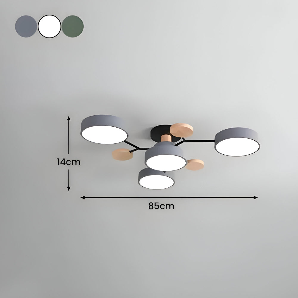 Ceiling Light Modern Metal Multi Arm Flush Mount