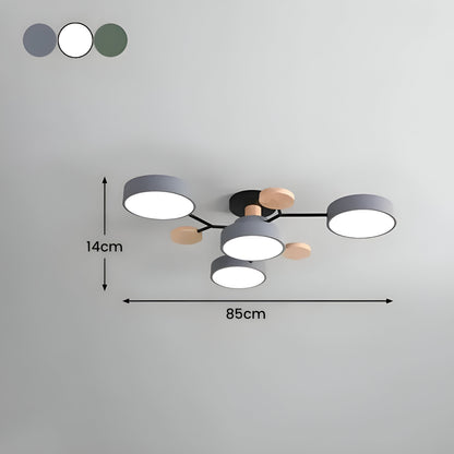 Ceiling Light Modern Metal Multi Arm Flush Mount