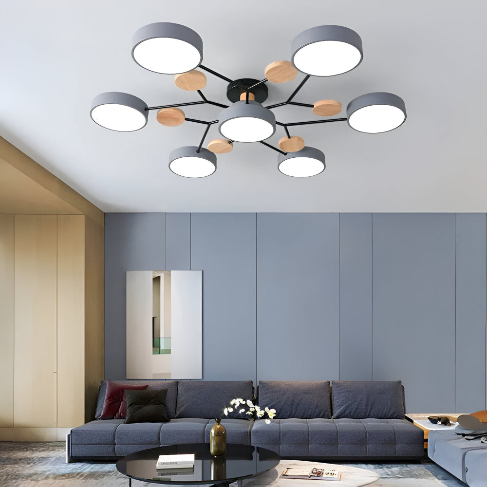 Ceiling Light Modern Metal Multi Arm Flush Mount