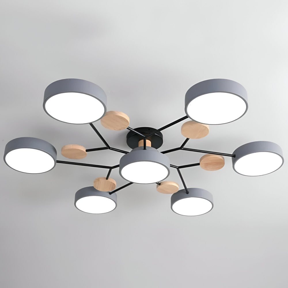 Ceiling Light Modern Metal Multi Arm Flush Mount