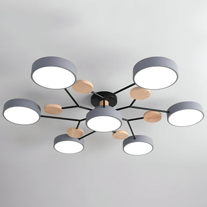 Ceiling Light Modern Metal Multi Arm Flush Mount