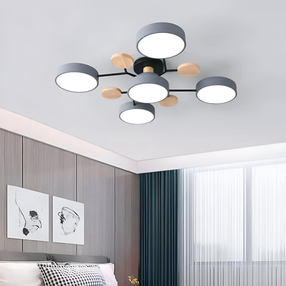 Ceiling Light Modern Metal Multi Arm Flush Mount