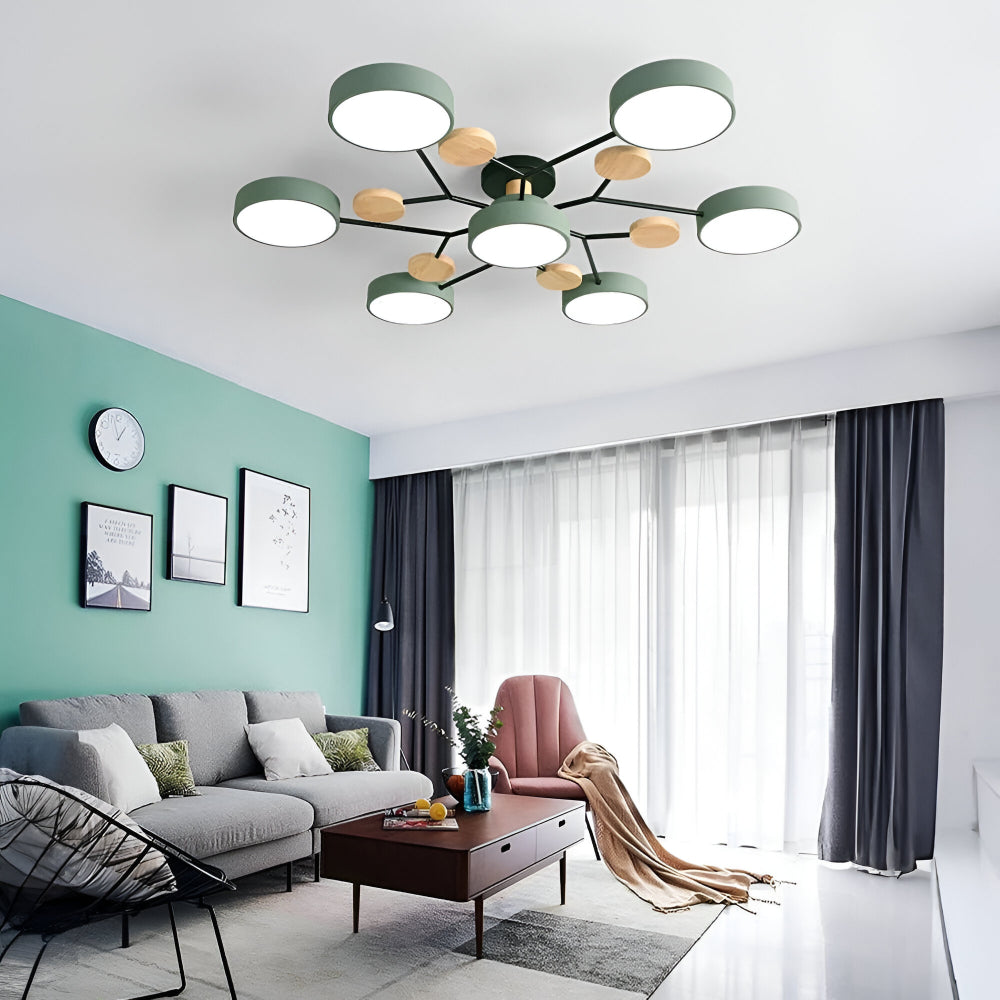 Ceiling Light Modern Metal Multi Arm Flush Mount