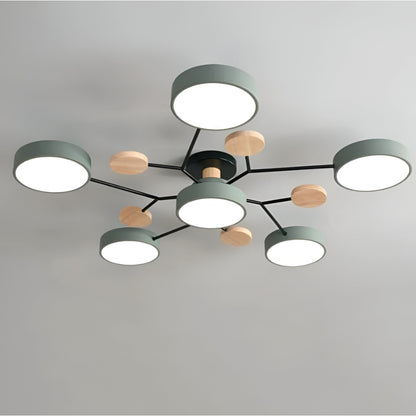 Ceiling Light Modern Metal Multi Arm Flush Mount