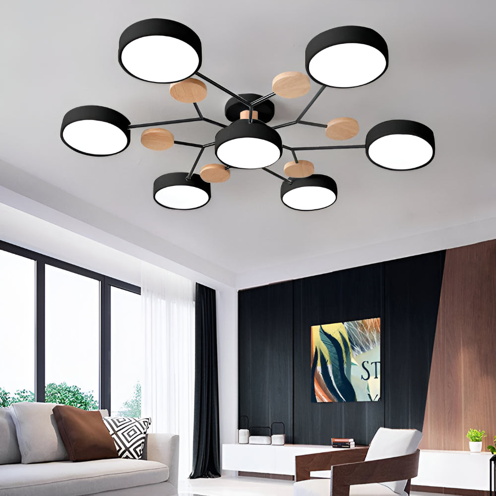 Ceiling Light Modern Metal Multi Arm Flush Mount