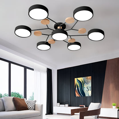 Ceiling Light Modern Metal Multi Arm Flush Mount