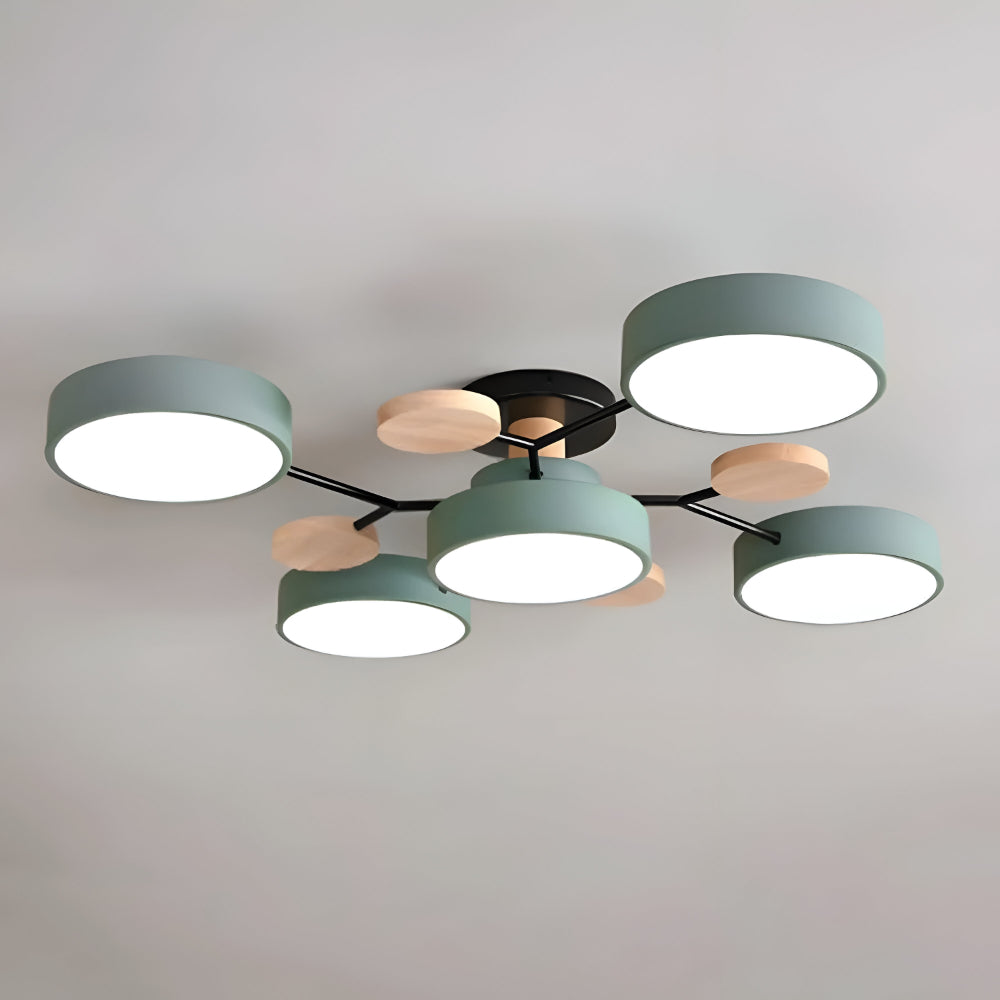 Ceiling Light Modern Metal Multi Arm Flush Mount