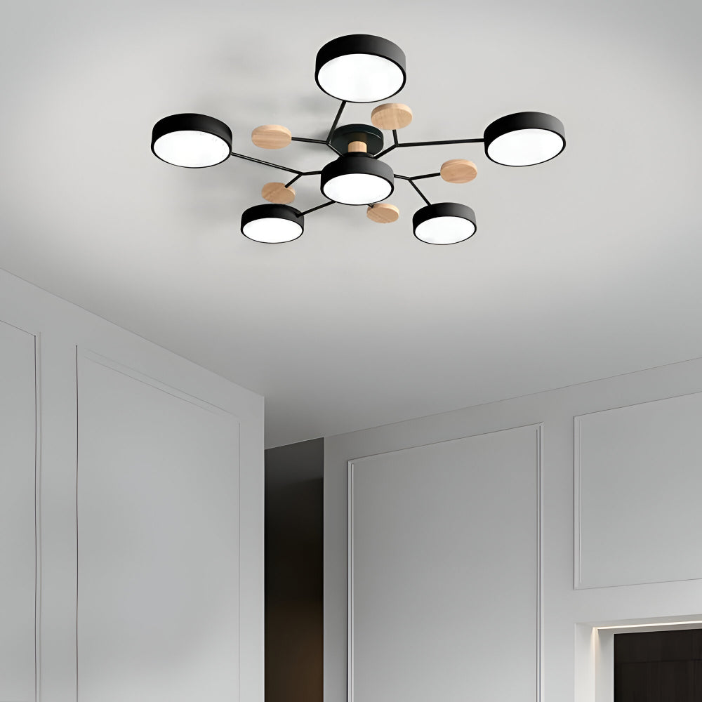 Ceiling Light Modern Metal Multi Arm Flush Mount