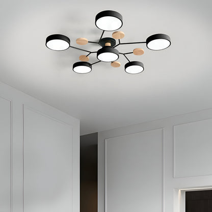 Ceiling Light Modern Metal Multi Arm Flush Mount