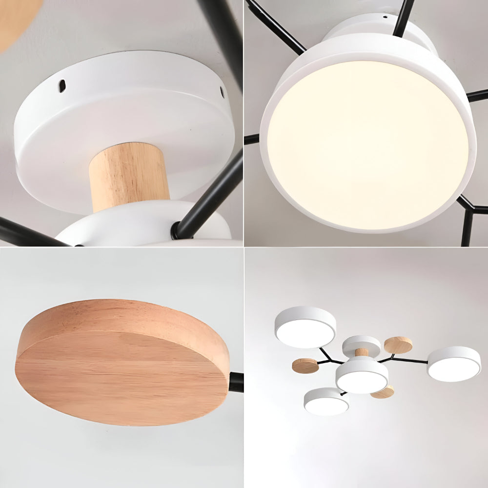 Ceiling Light Modern Metal Multi Arm Flush Mount