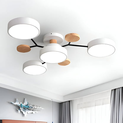 Ceiling Light Modern Metal Multi Arm Flush Mount