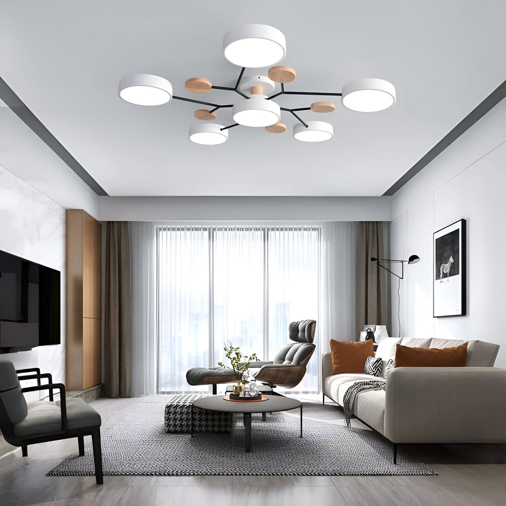 Ceiling Light Modern Metal Multi Arm Flush Mount