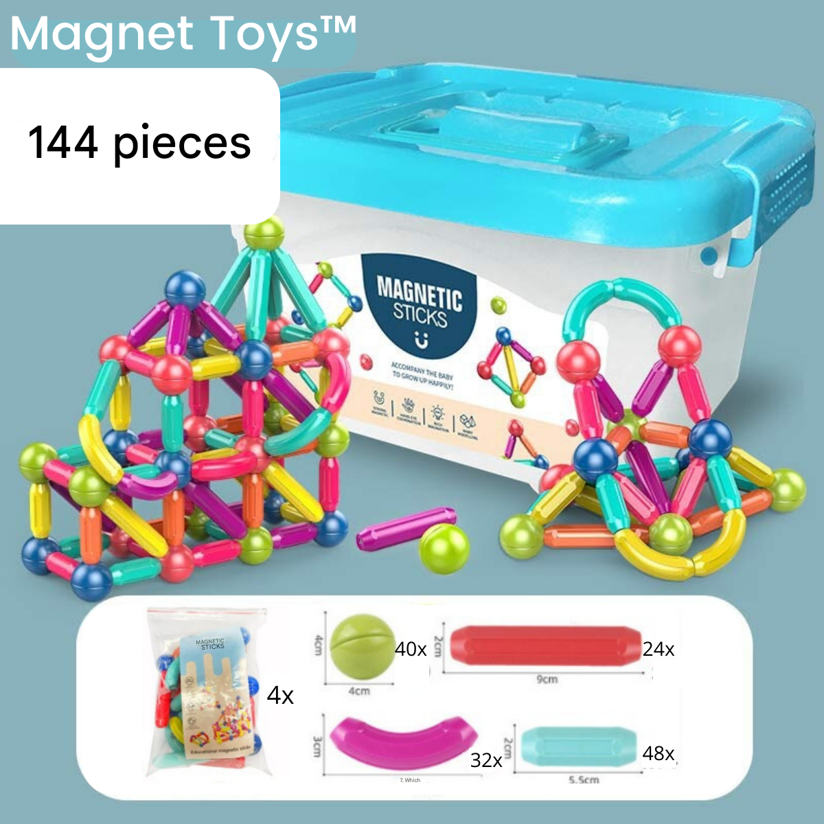 Magnetic Building Blocks – Engaging Construction Set for Kids 8