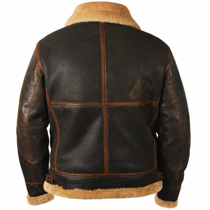 Men's Jacket Pilot Style Winter Collar Design