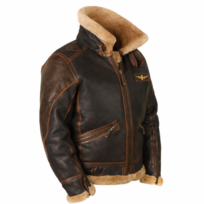 Men's Jacket Pilot Style Winter Collar Design