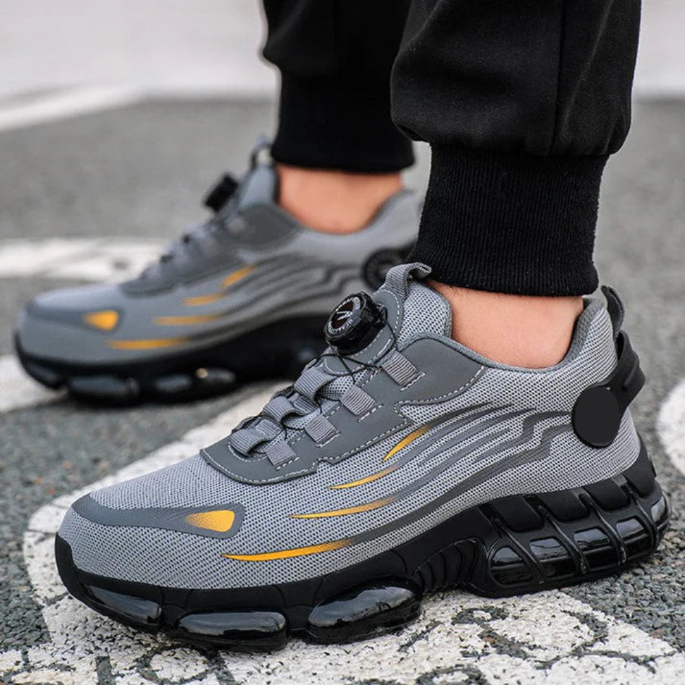 Men's Breathable Steel Toe Safety Shoes Quick Lacing 9