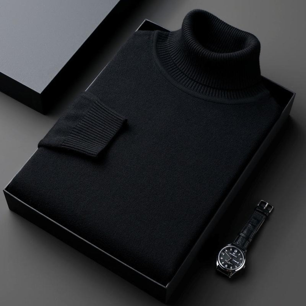 Men's Cashmere Turtleneck Sweater Classic Style 10
