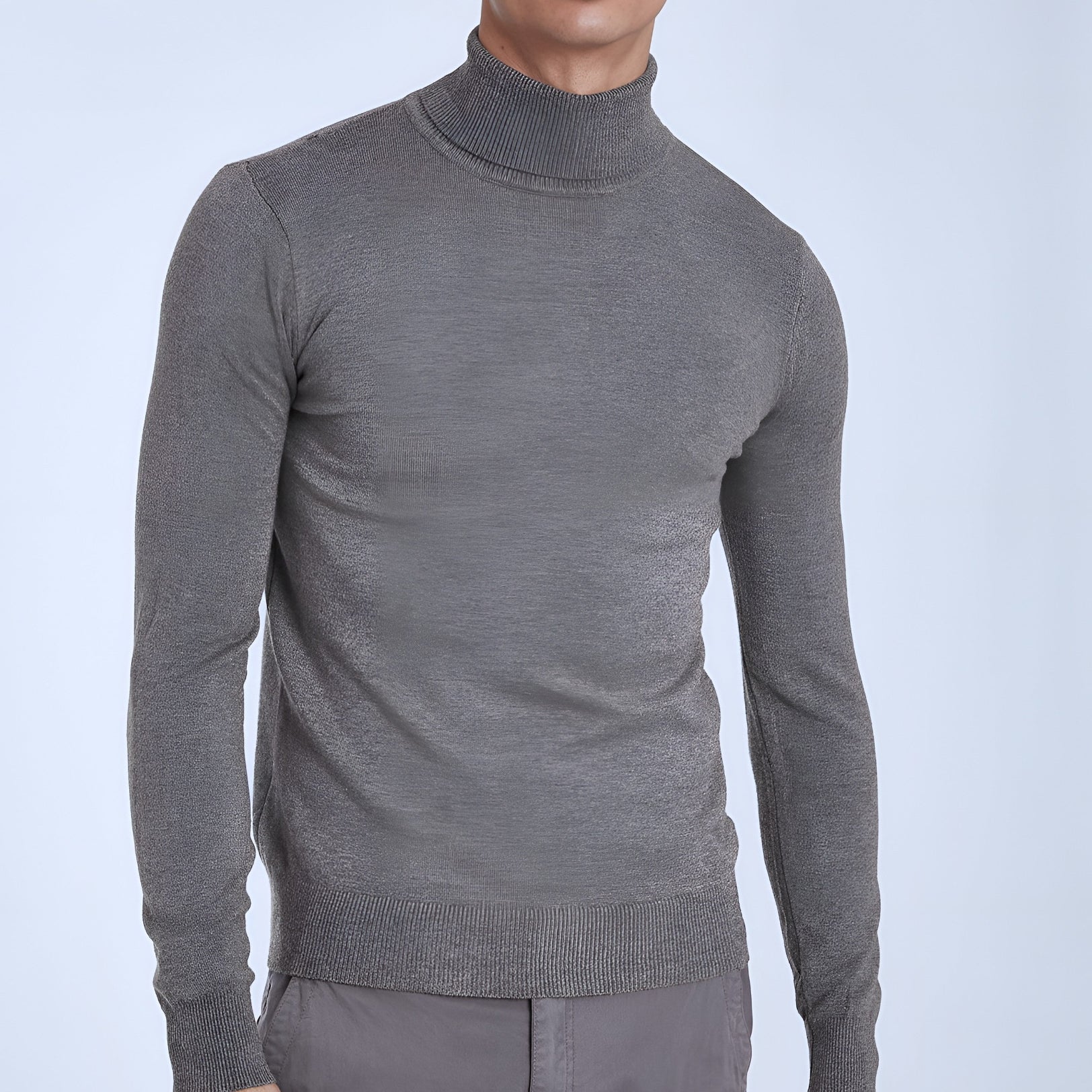 Men's Cashmere Turtleneck Sweater Classic Style 11
