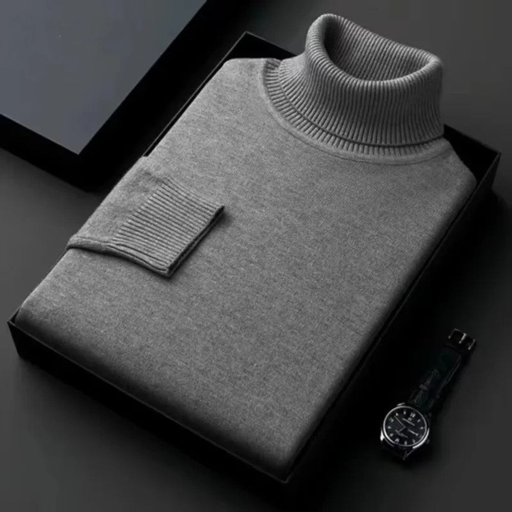 Men's Cashmere Turtleneck Sweater Classic Style 12