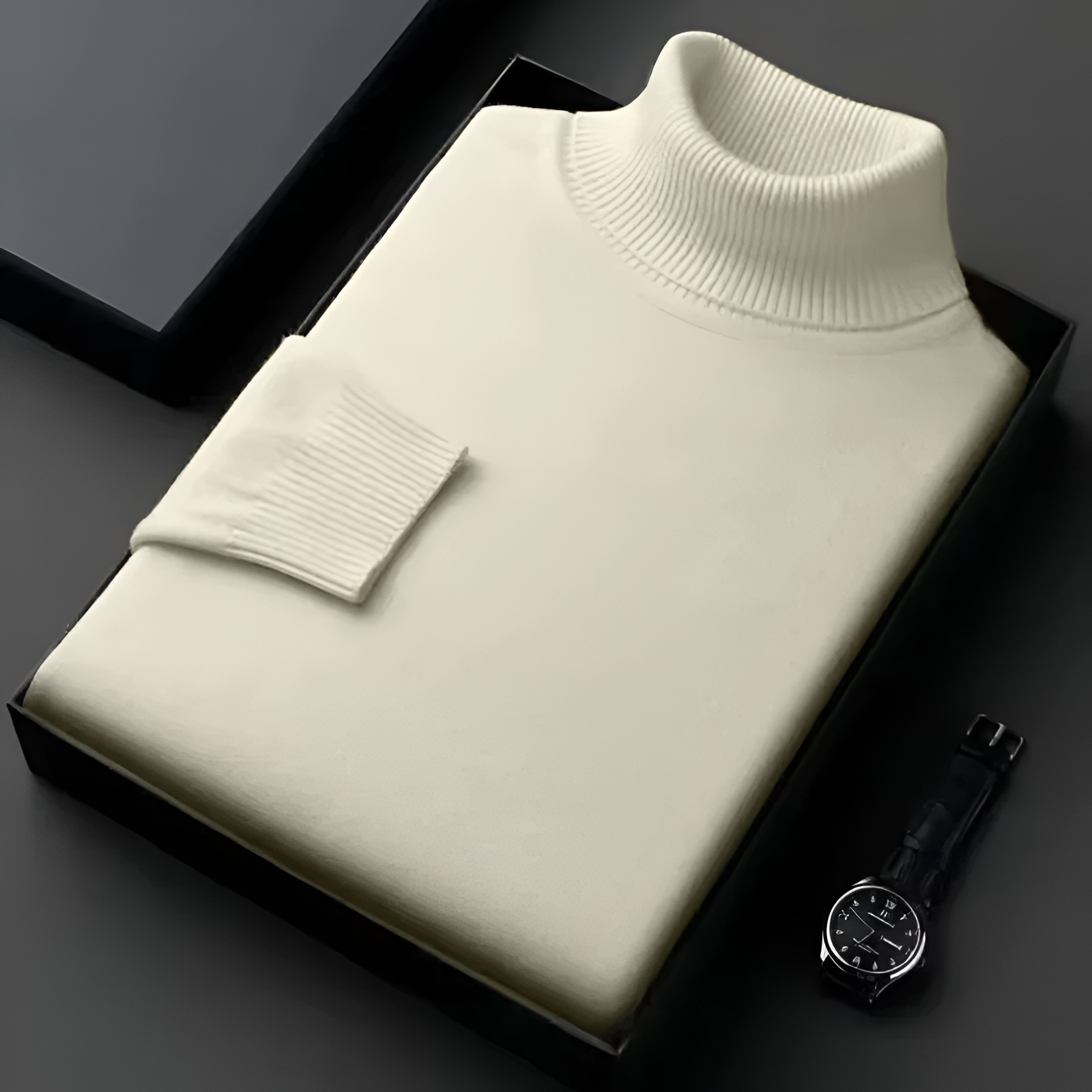 Men's Cashmere Turtleneck Sweater Classic Style 4