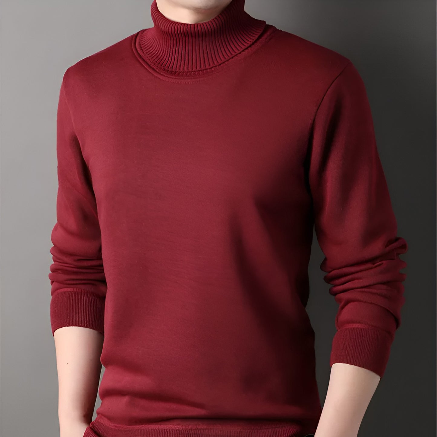 Men's Cashmere Turtleneck Sweater Classic Style 5