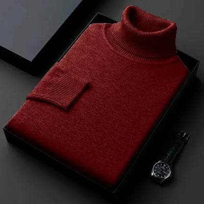 Men's Cashmere Turtleneck Sweater Classic Style 6