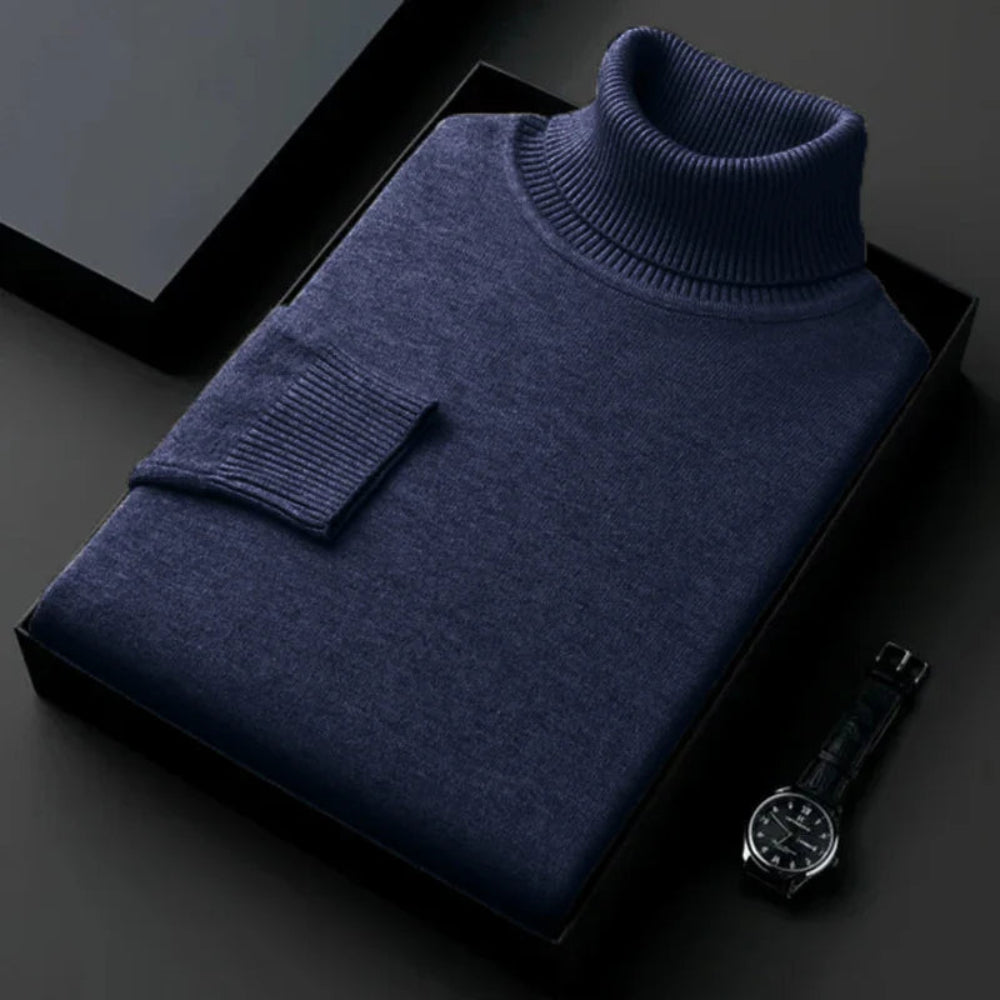 Men's Cashmere Turtleneck Sweater Classic Style 8