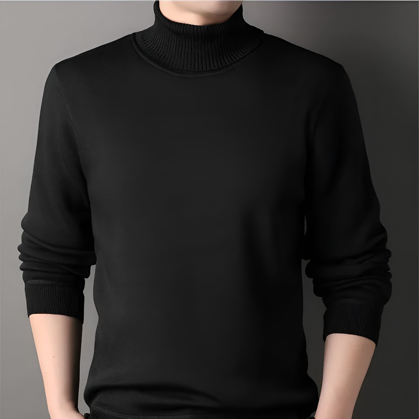 Men's Cashmere Turtleneck Sweater Classic Style 9