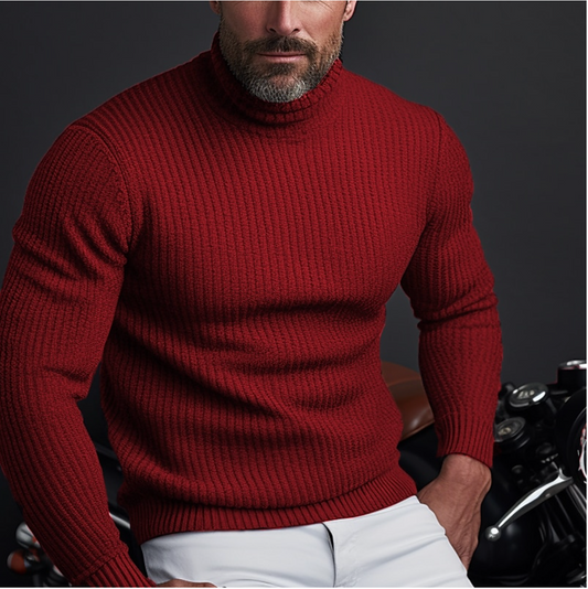 Men's Turtleneck Long Sleeve Sweater