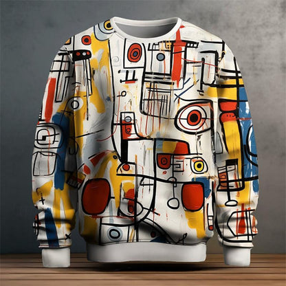 Men's Geometric Print Knit Sweater 1