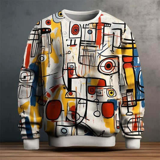 Men's Geometric Print Knit Sweater 1