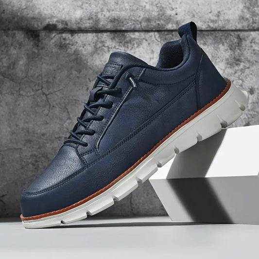 Men's Leather Sneakers Orthopedic Cushioned Insole 1