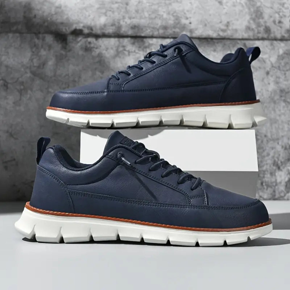 Men's Leather Sneakers Orthopedic Cushioned Insole 2